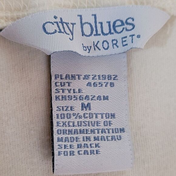 City Blues Floral Print Women's Top - Cream - Picture 4 of 4